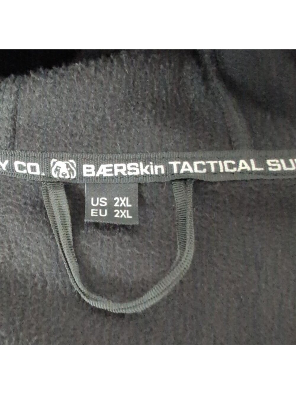 Baerskin Tactical Fleece Jacket Mens Size 2XL Black Hooded Full Zip Outdoor - Picture 7 of 11